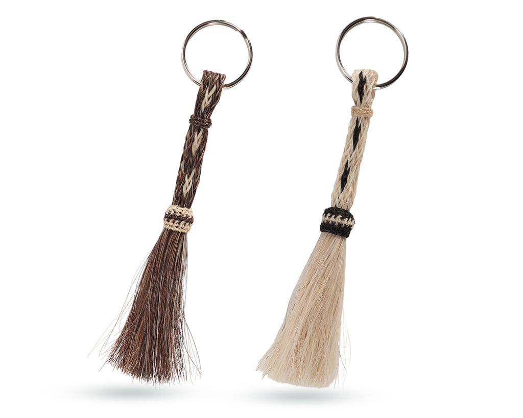 Three Strand Horsehair Tassel Key Ring