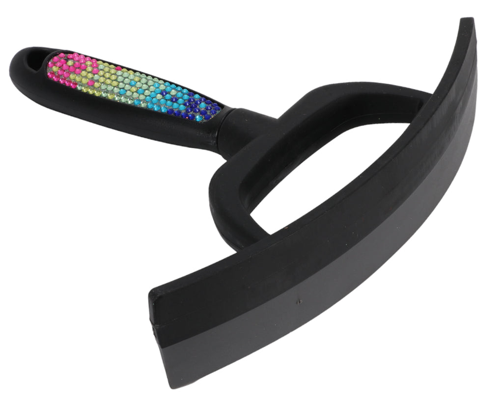 Showmaster Sweat Scraper with Rainbow Crystal Detail, essential equine grooming tool