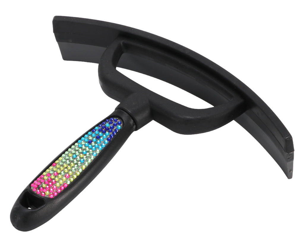 Showmaster Sweat Scraper for horses with Rainbow Crystal detail