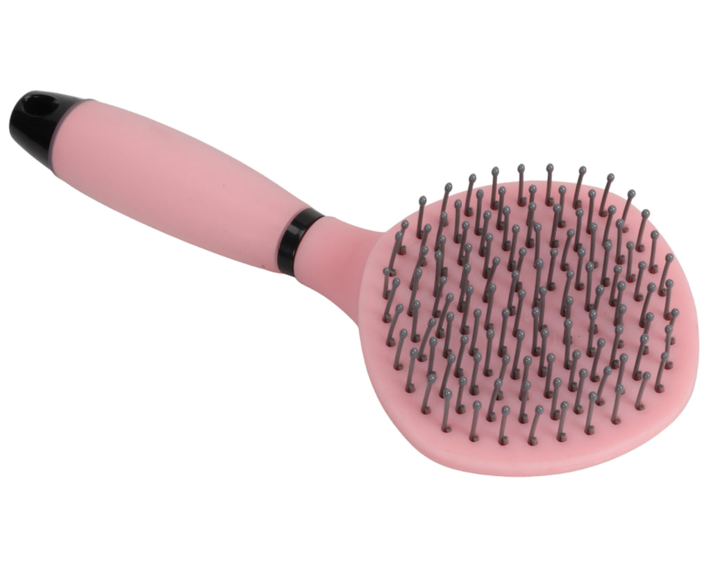 GelGrip Mane & Tail Brush Pink, for horse & pony mane & tail grooming