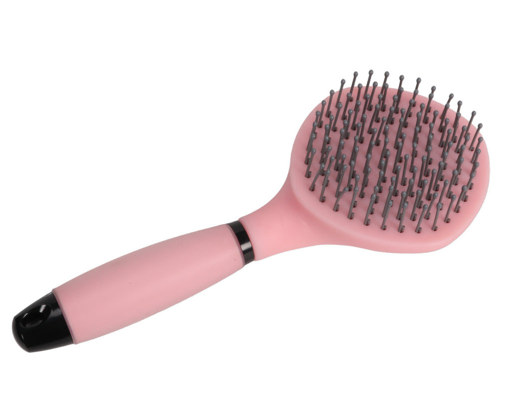 GelGrip Mane & Tail Brush in Pale Pink, perfect for brushing horse and pony tails