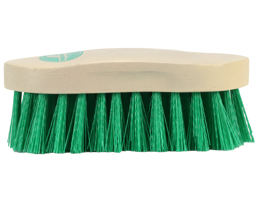 Horsemaster Dandy Brush with Green Bristles - this brush is a must have addition to any equestrian's grooming kit made with both function and fashion