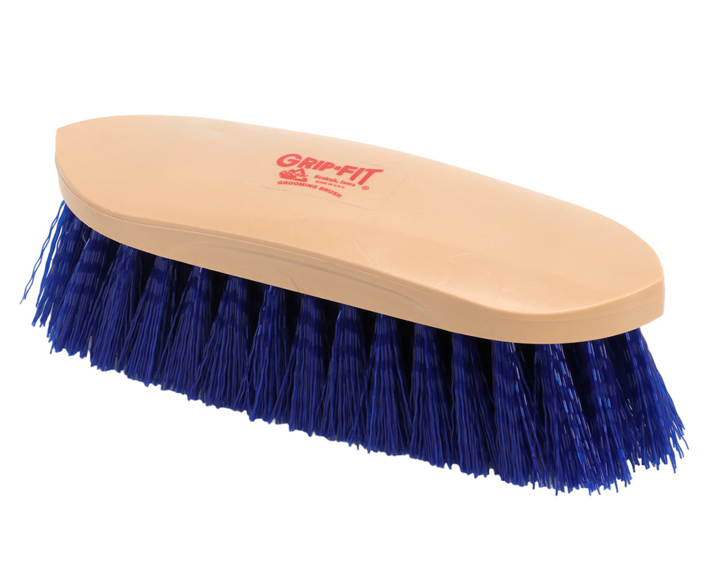 Grip-Fit Dandy Horse Brush with blue bristles