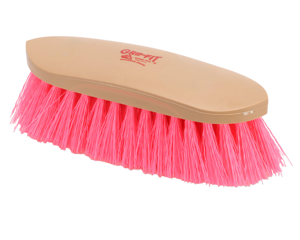 Grip-Fit Dandy Brush with pink bristles