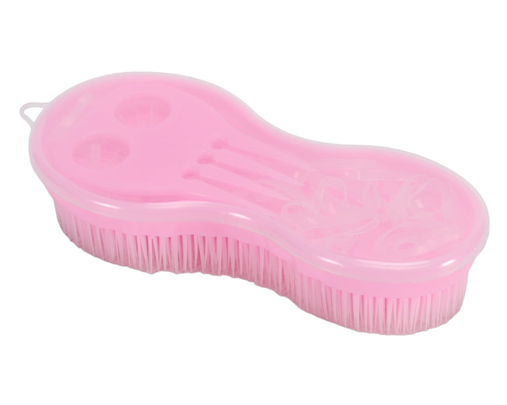Fantasmic Genie Brush w/Comb and Bands Pink colour