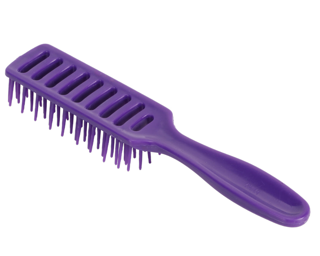 Showmaster Mane & Tail Brush Purple, image showing back of brush