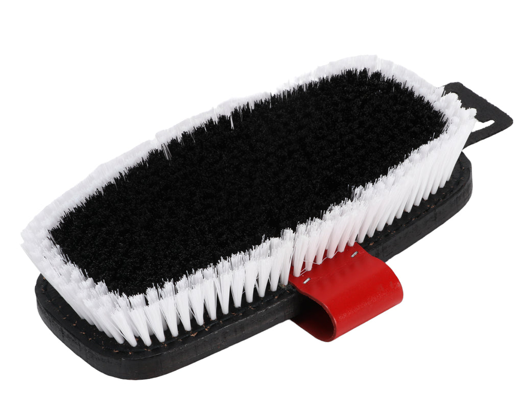 Equerry Flexible Back PVC Fibre Body Brush, image showing bristles for brushing your horse or pony