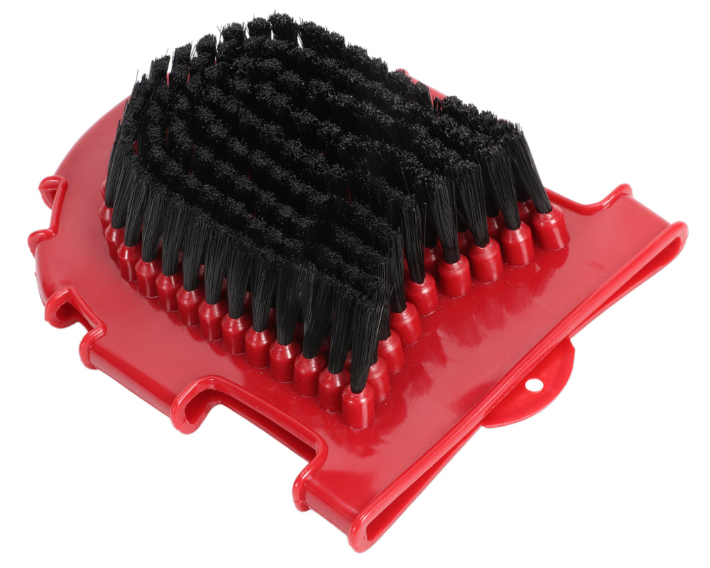 Showmaster Scrub and Groom Mitt Red, for washing horses, ponies & dogs