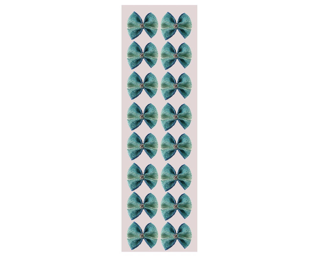 Fancy Show Bows - Teal w/Diamond