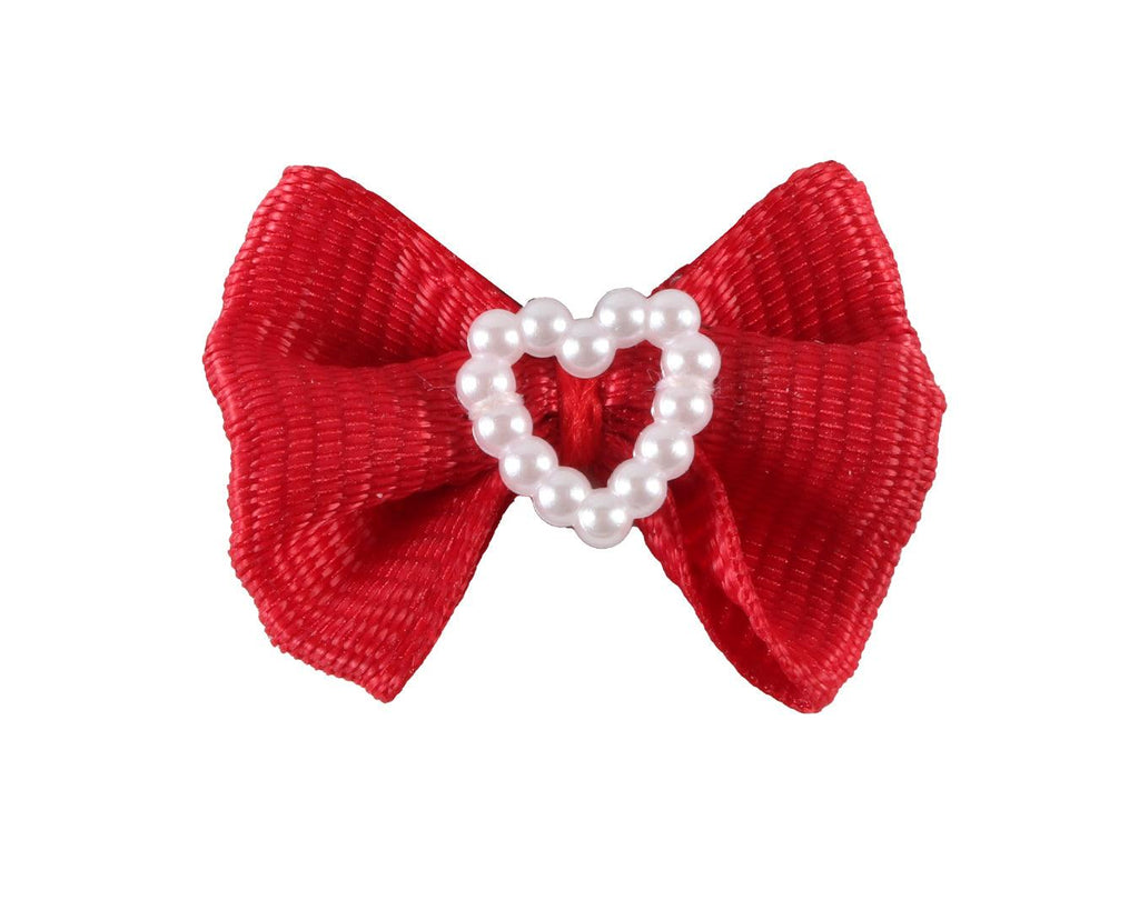 Fancy Show Bows - Red w/Heart