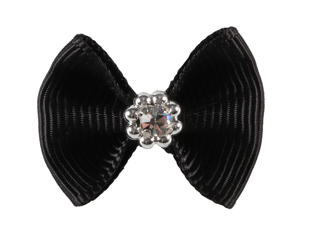 Fancy Show Bows - Black w/Diamond