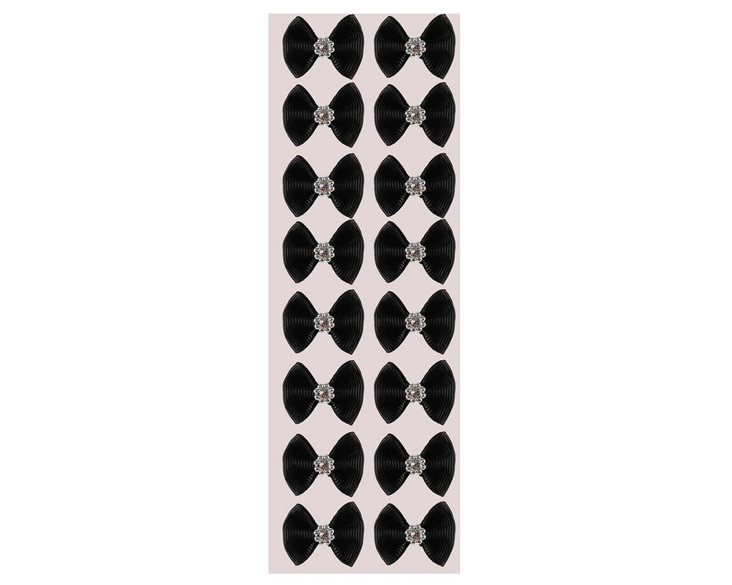 Fancy Show Bows- Black w/Diamond