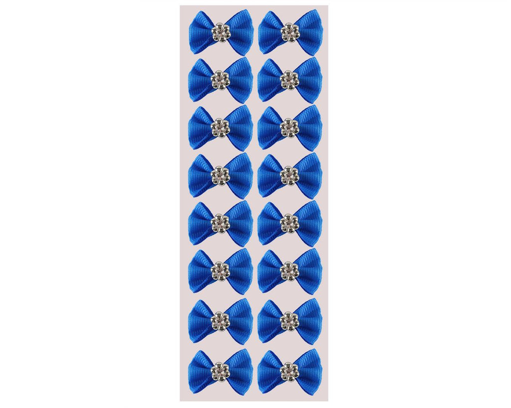 Fancy Show Bows - Royal Blue w/Diamond