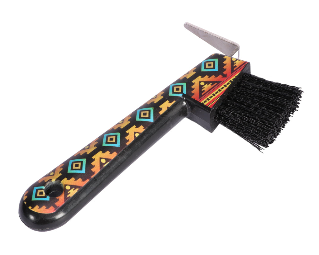 Fort Worth Aztec Nicoma Grooming Kit - showing Hoof Pick with Brush