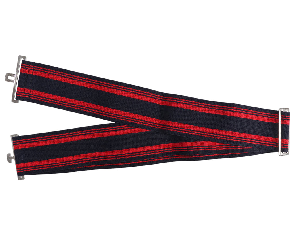 Elastic Rug Surcingle - navy with red stripes