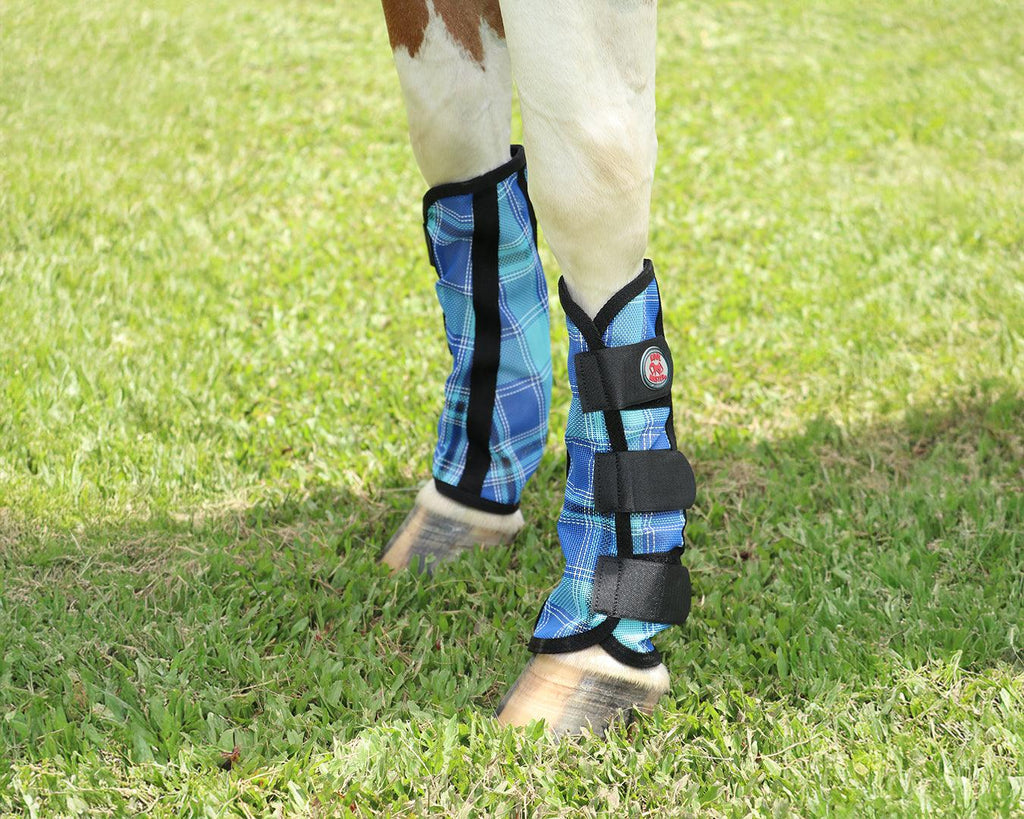 Kool Master PVC Mesh Fly Boots Blue - Set of 4