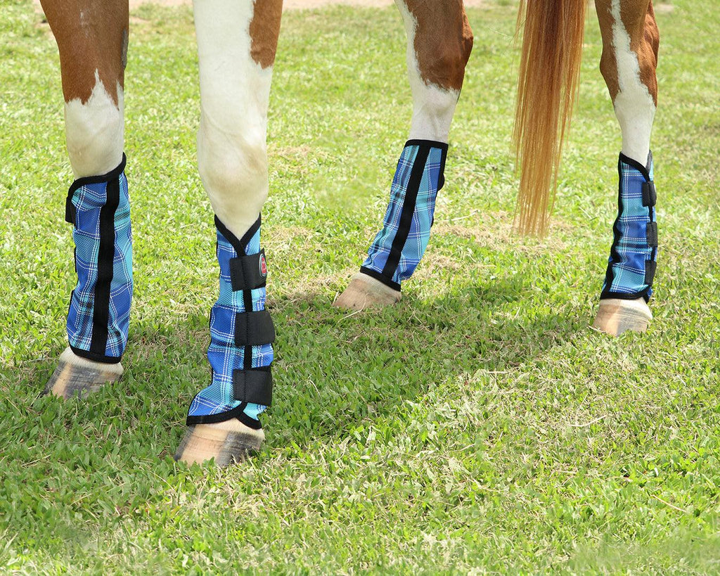 Kool Master PVC Mesh Fly Boots Blue - Set of 4