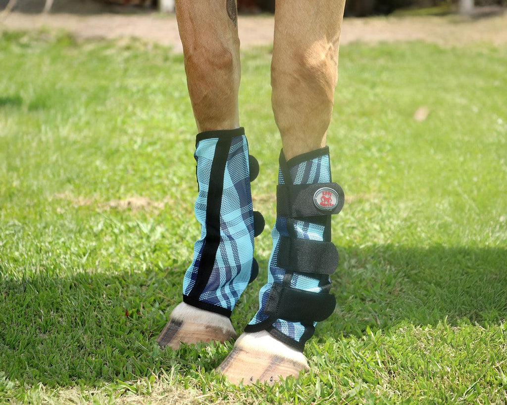 Kool Master PVC Mesh Fly Boots Turquoise - Set of 4