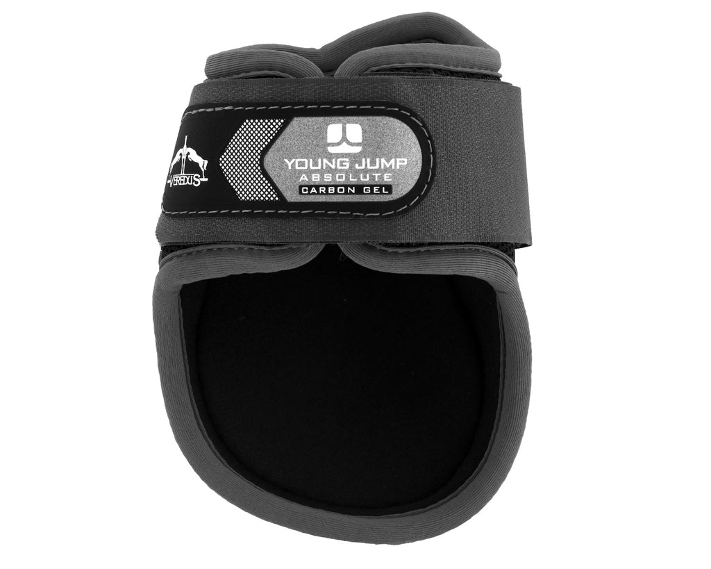 Veredus Young Jump Absolute Carbon Gel Fetlock Boot - Superior protection for young horses during jumping and training. Carbon and Nitrexgel inserts, shockproof shell, and breathable neoprene padding for comfort. Adjustable double Velcro closure. Shop at Greg Grant Saddlery.