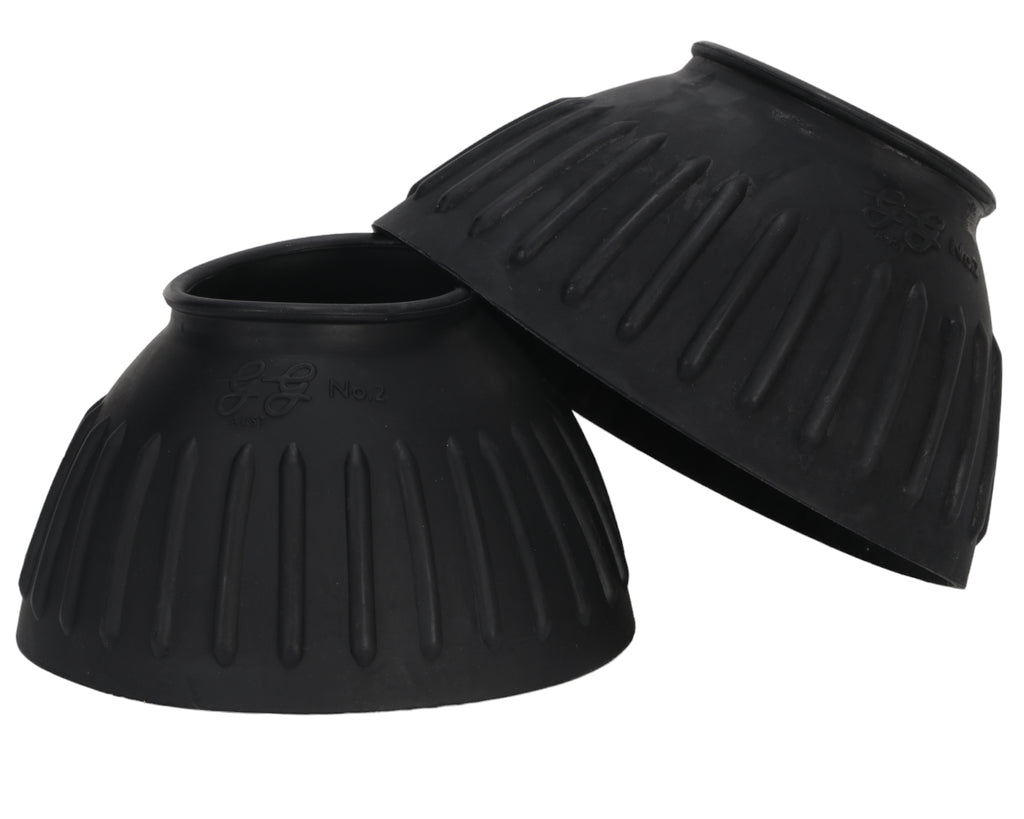 GG Australia Ribbed Bell Boots in Black - made from strong, stretchy, top quality rubber