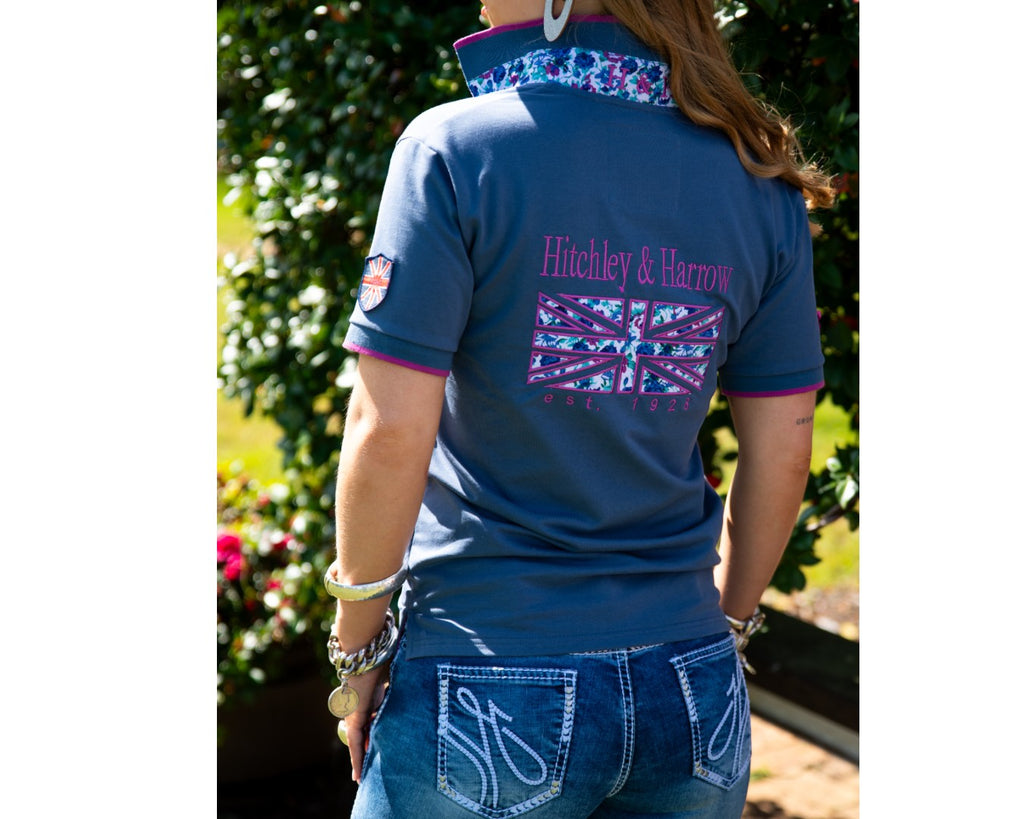 Hitchley & Harrow Women's Loose Fit Polo - Petrol Blue