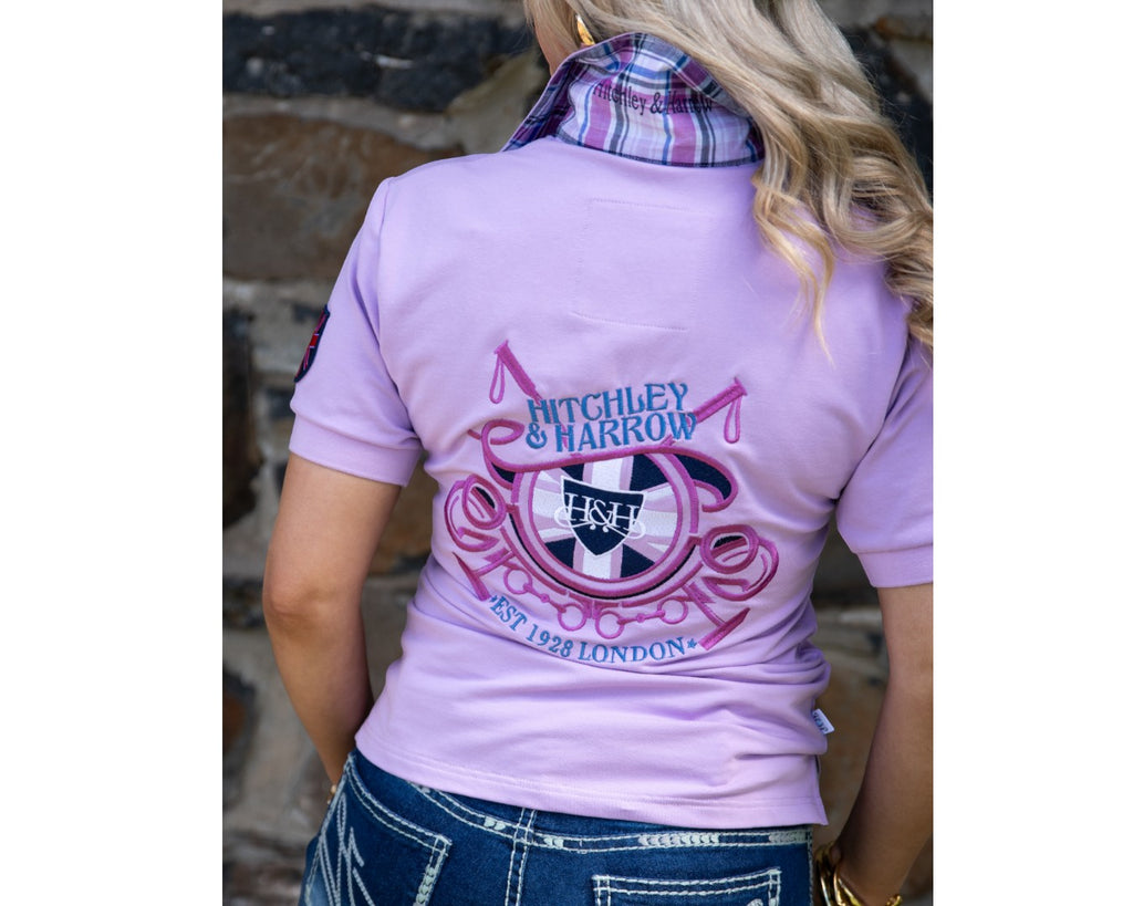 Hitchley & Harlow Women's Fitted Polo- Lilac