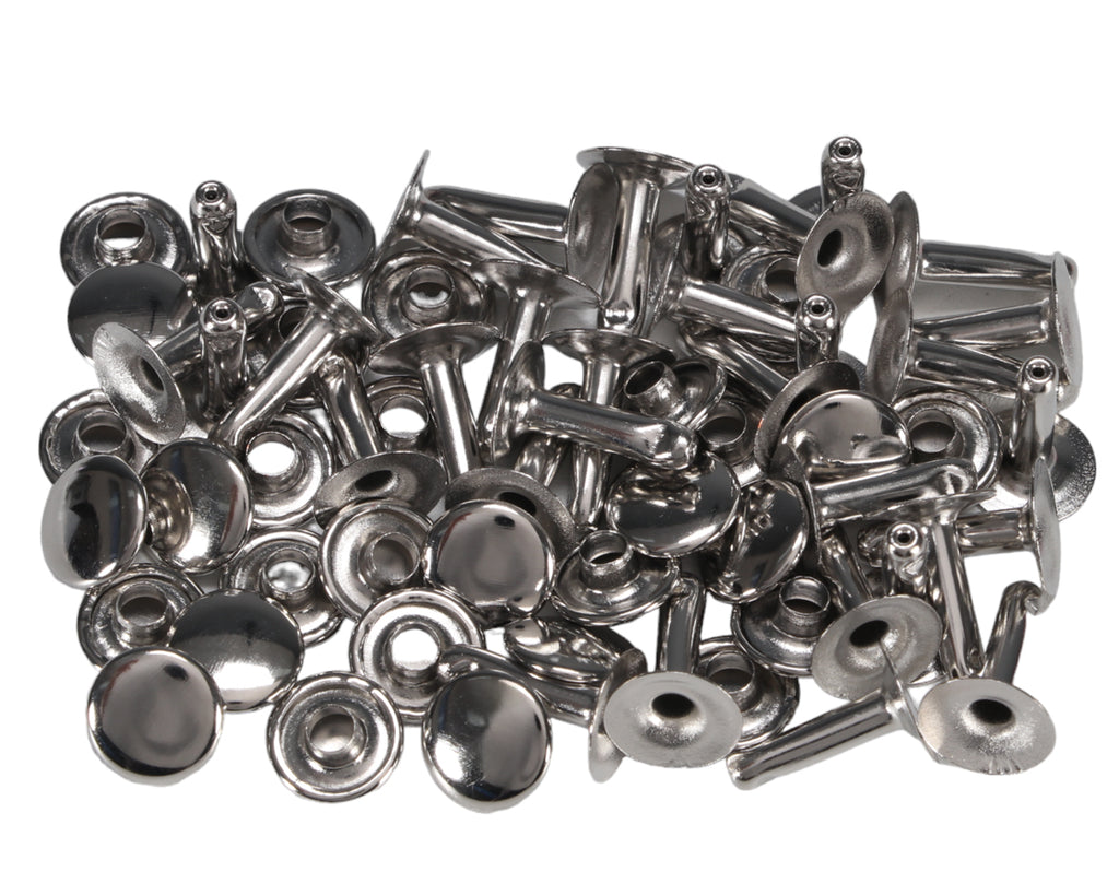 Two Piece Rivet Sets Nickel Plated