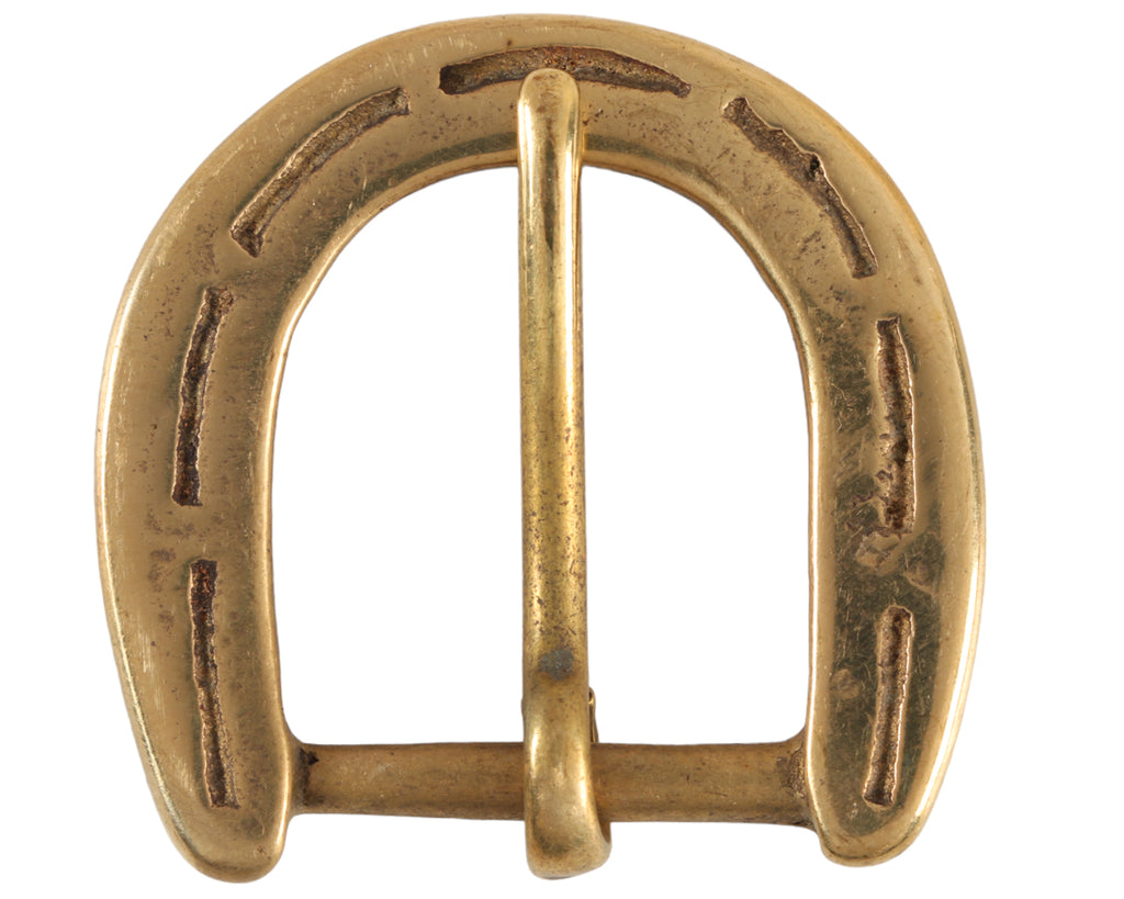 Solid 22mm brass horseshoe shaped buckle
