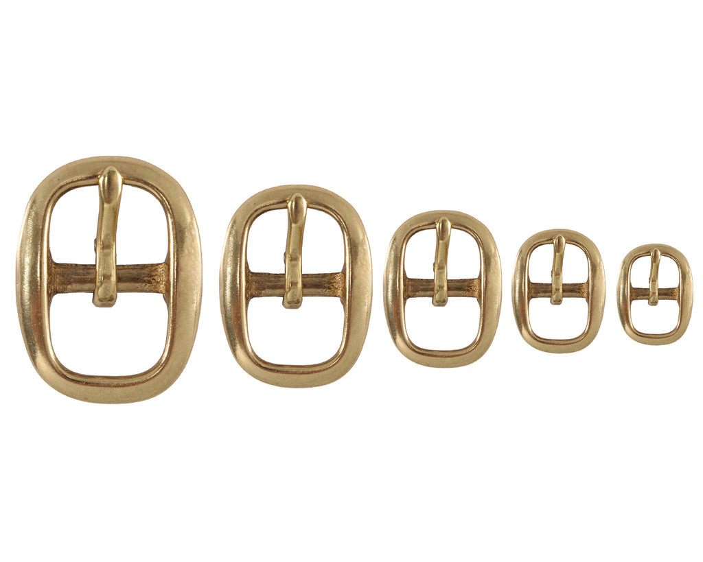 Polished Brass Swage Bridle Buckles - each piece has been individually hand polished to a mirror finish