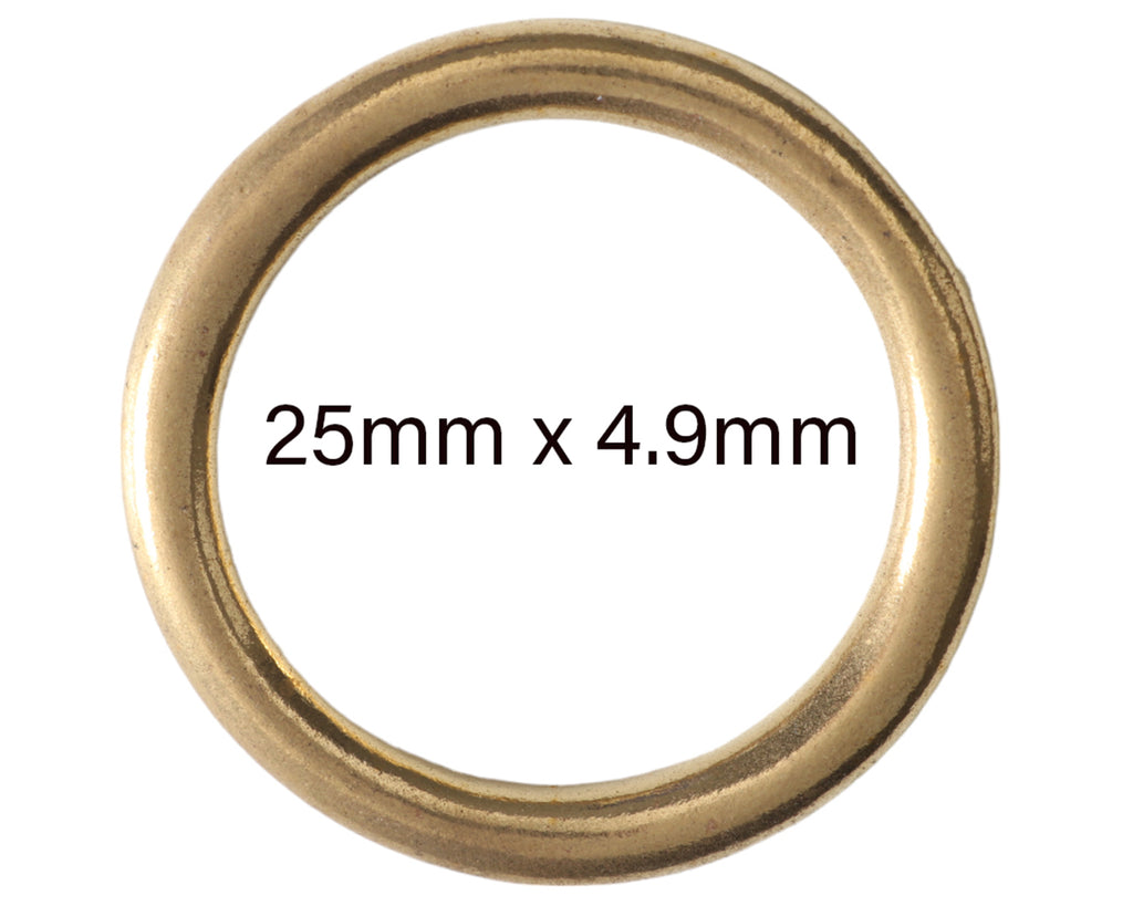 Brass Harness Rings - 25mm x 4.9mm