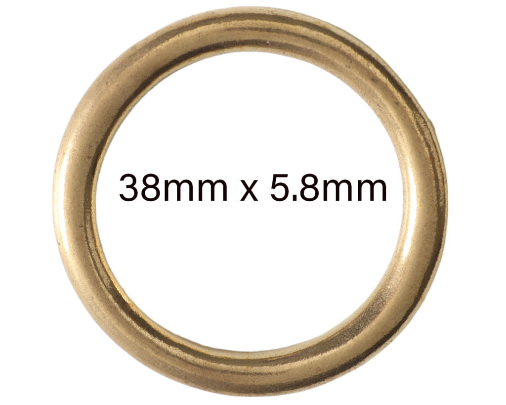 Brass Harness Rings - 38mm x 5.8mm
