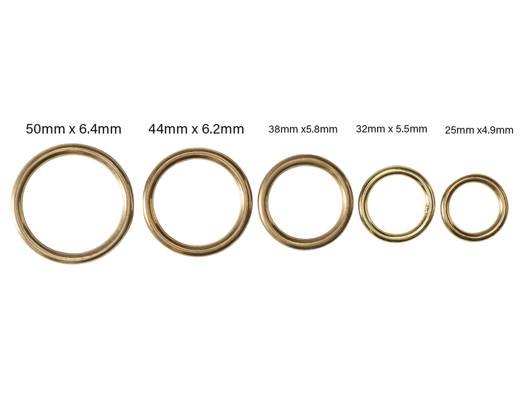 Brass Harness Rings - assorted sizes