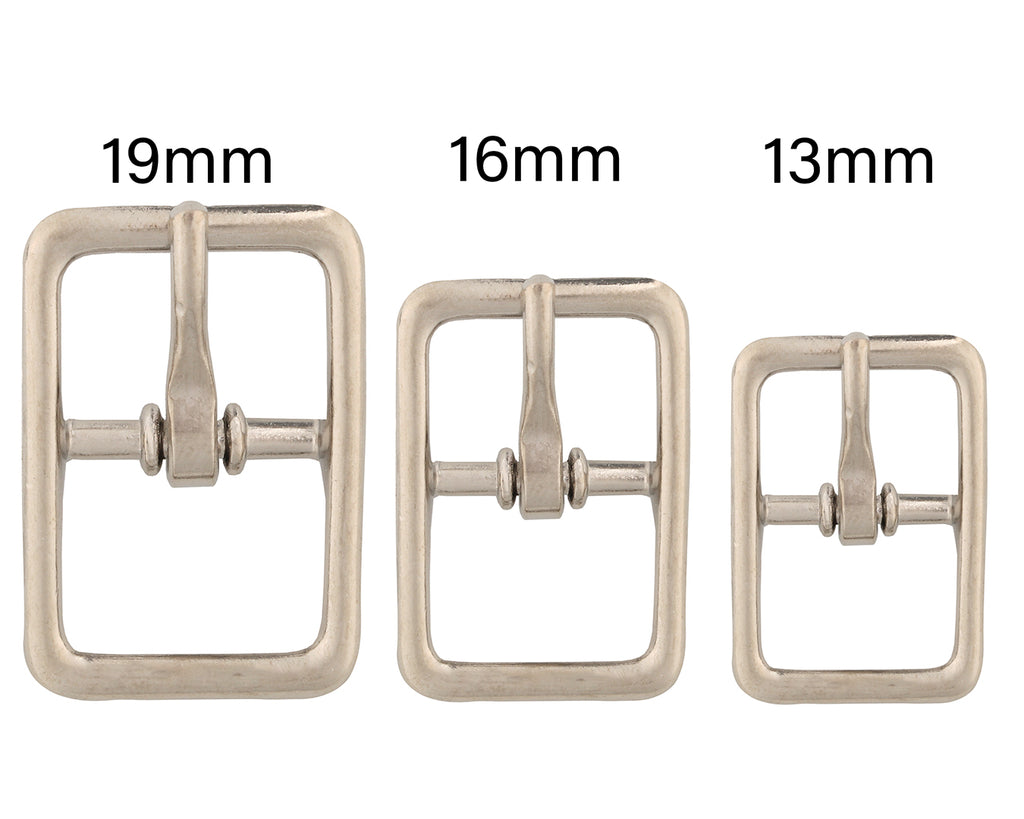 Nickel Plated Gaiter Buckles in Assorted Sizes