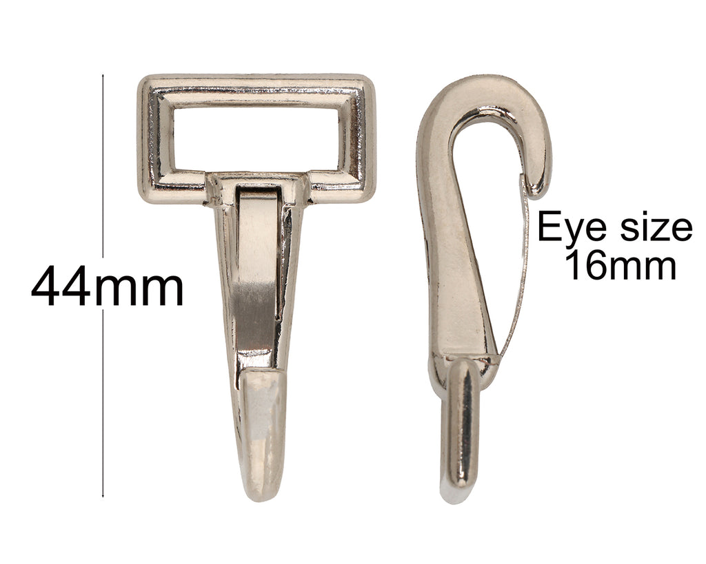 Nickel Plated Flat Rigid Eye Spring Snaphook