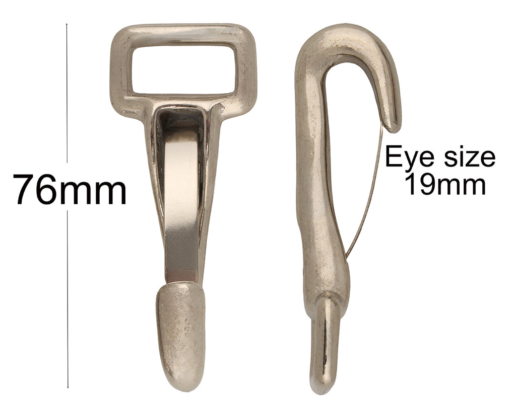 Nickel Plated Flat Rigid Eye Spring Snaphook