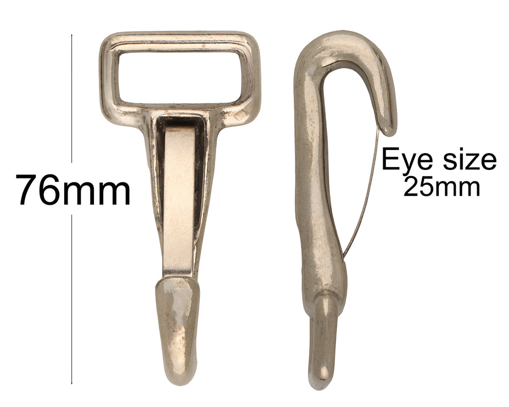 Nickel Plated Flat Rigid Eye Spring Snaphook