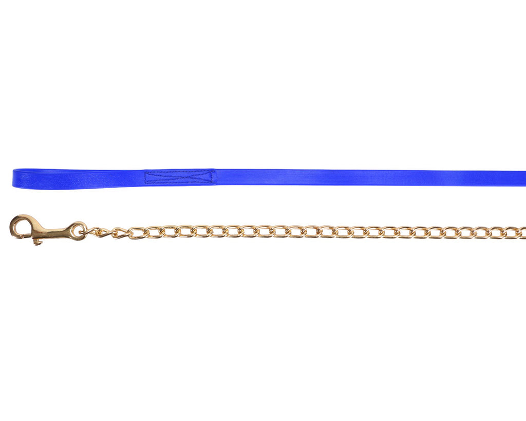 Horse Sense 3/4" PN Lead With Brass Chain, a durable and comfortable lead for horses. The lead is made by Horse Sense, a renowned Australian brand specializing in PVC Strap Goods for the Equestrian Industry since the 1980s. The lead measures 2.4 meters in length and features a 3/4" width for a secure grip. Its exceptional strength and durability surpass traditional leather leads, ensuring long-lasting performance. 