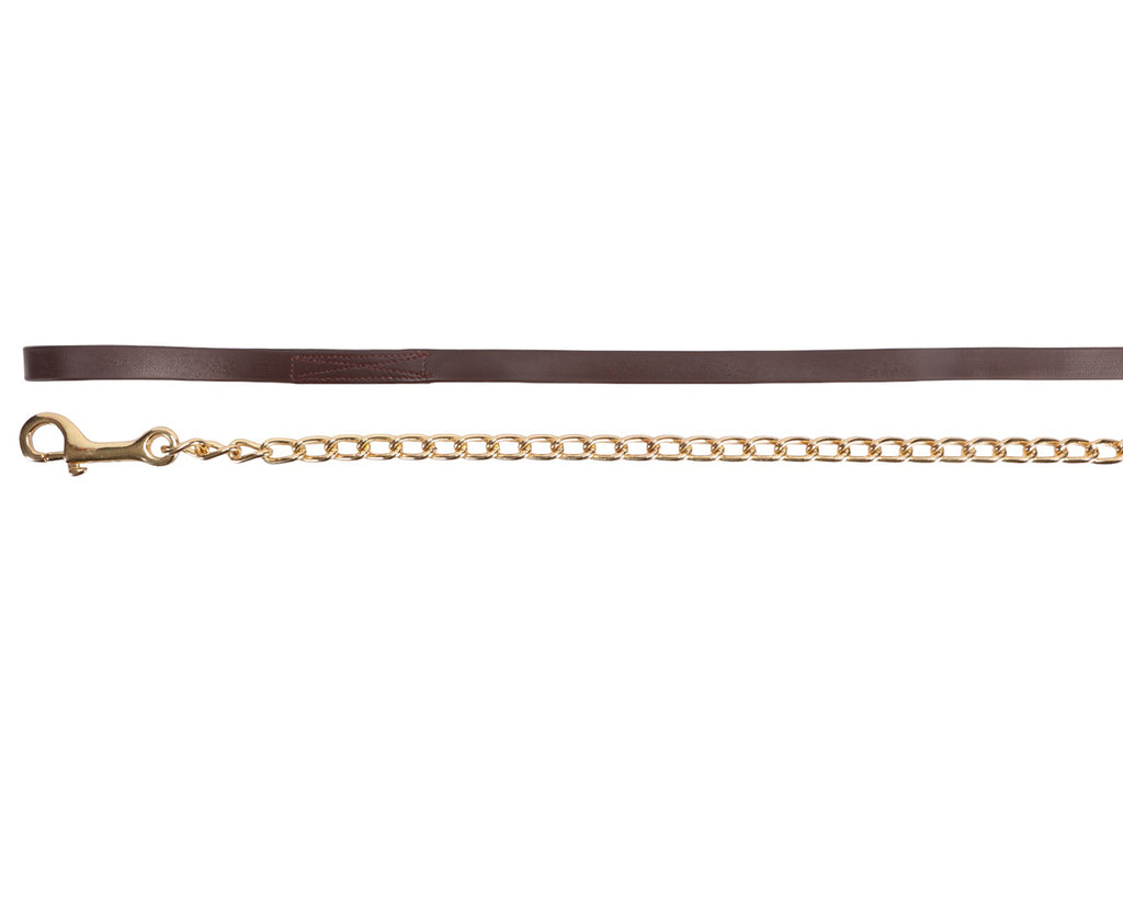 Horse Sense 3/4" PN Lead With Brass Chain, a durable and comfortable lead for horses. The lead is made by Horse Sense, a renowned Australian brand specializing in PVC Strap Goods for the Equestrian Industry since the 1980s. The lead measures 2.4 meters in length and features a 3/4" width for a secure grip. Its exceptional strength and durability surpass traditional leather leads, ensuring long-lasting performance. 