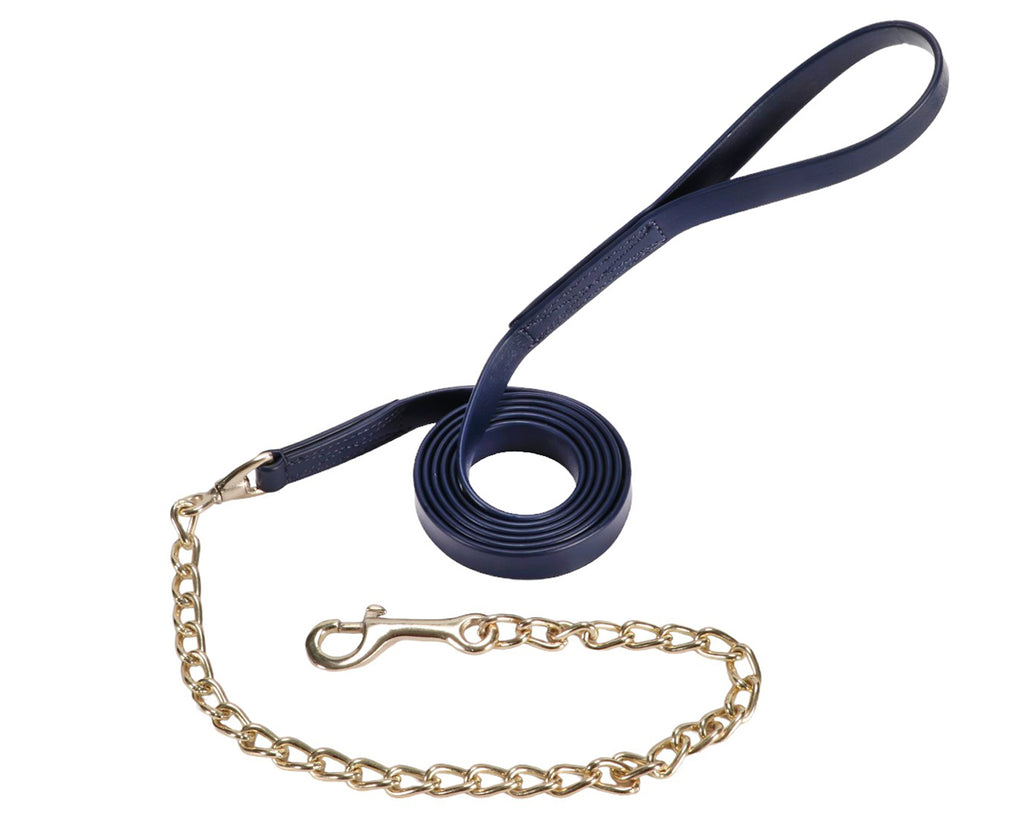 Horse Sense 3/4" PN Lead With Brass Chain, a durable and comfortable lead for horses. The lead is made by Horse Sense, a renowned Australian brand specializing in PVC Strap Goods for the Equestrian Industry since the 1980s. The lead measures 2.4 meters in length and features a 3/4" width for a secure grip. Its exceptional strength and durability surpass traditional leather leads, ensuring long-lasting performance. 