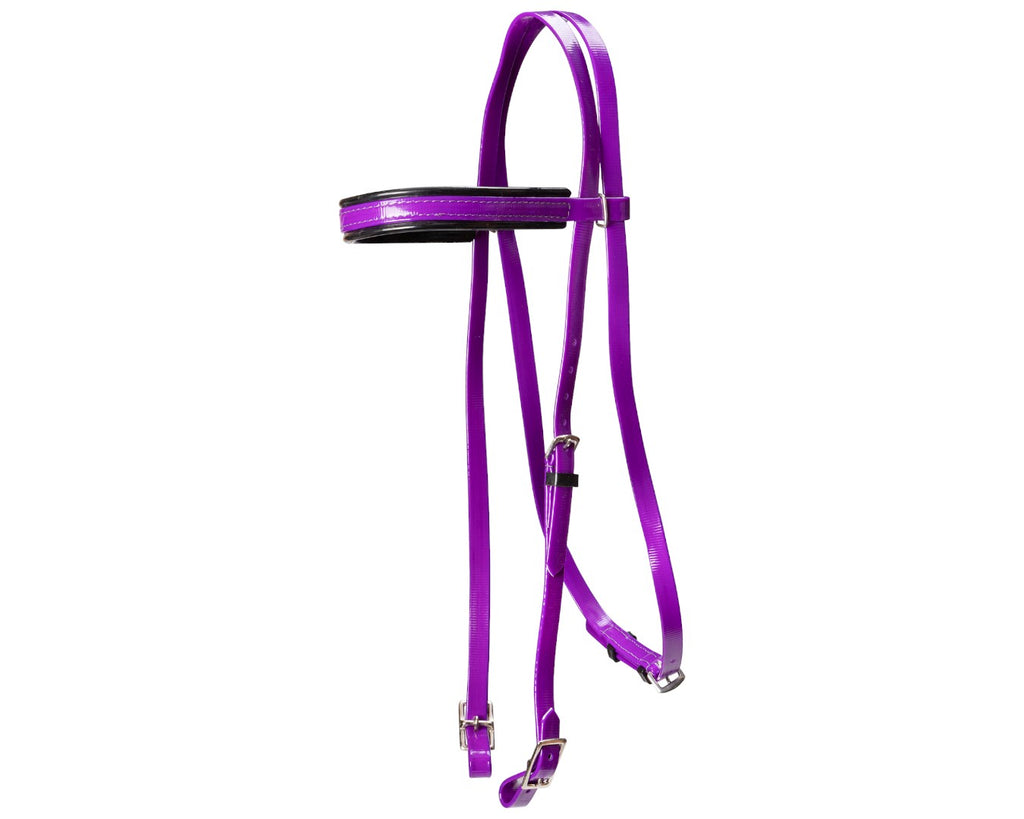 Horse Sense Y-Line Pony Club Bridle Head - Purple/Black