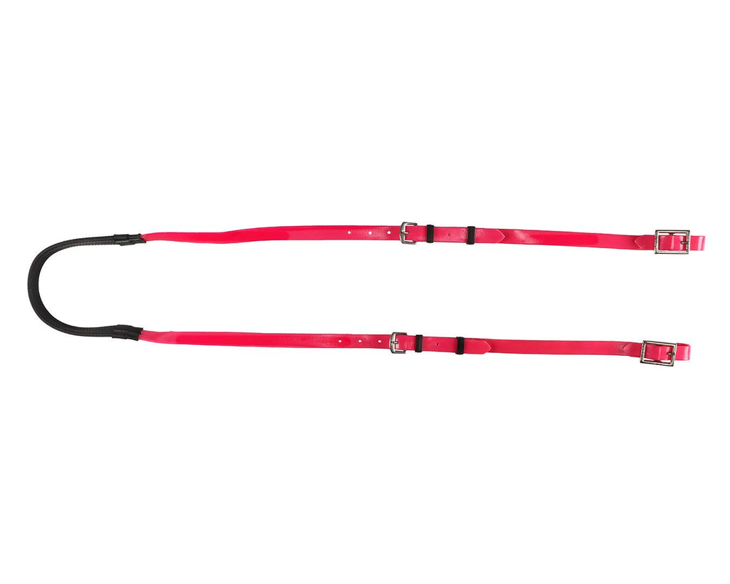 Horse Sense Y Line Adjustable Synthetic Pony Rein - Pink/Black