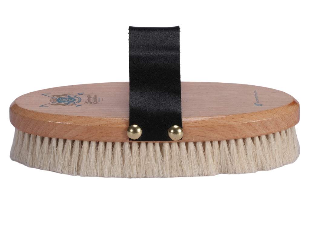 Huntington Goat Hair Body Brush for grooming horses and ponies