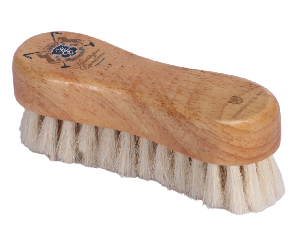 Huntington Goat Hair Face Brush for grooming horses and ponies