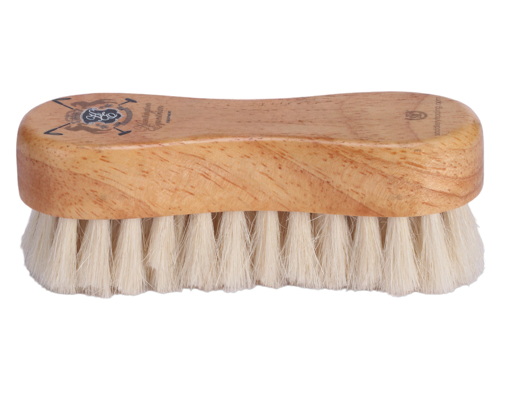 Huntington Goat Hair Face Brush for grooming horses and ponies