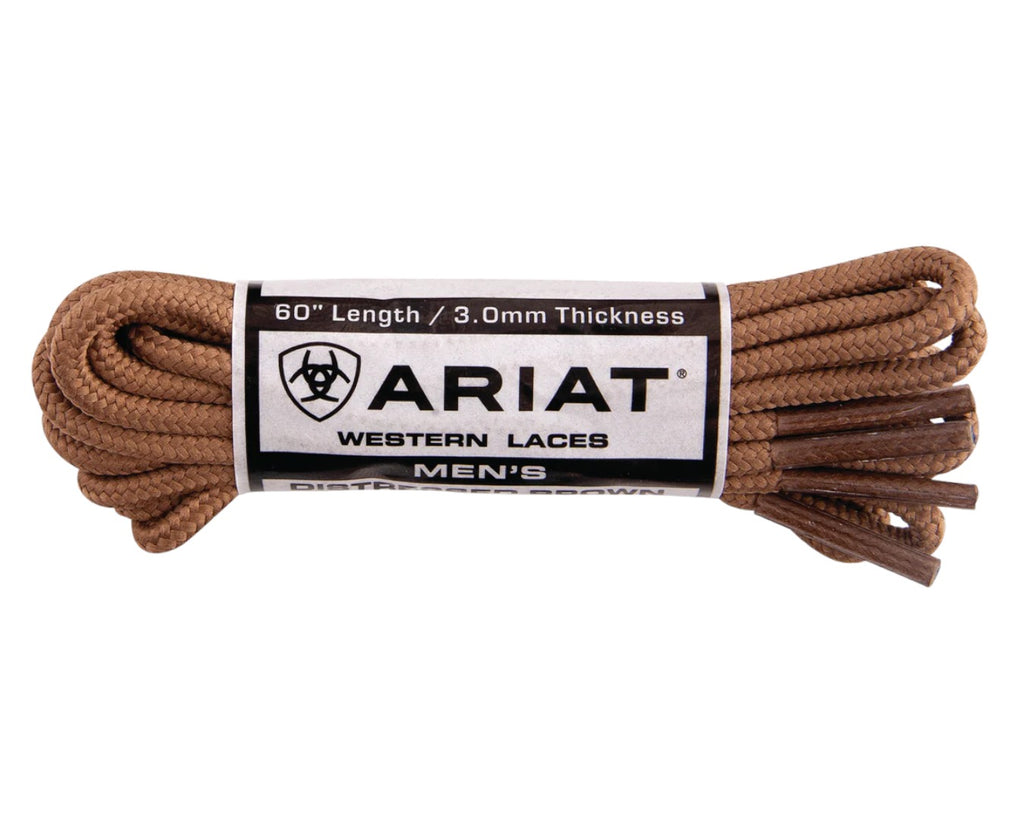 Mens Heritage Western Laces in a distressed brown colour. 60" in length with a 3mm thickness. 