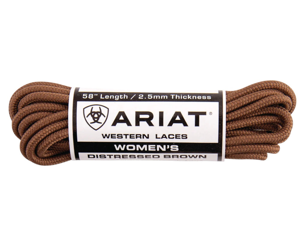 Womens Heritage Western Laces in a distressed brown colour. 58" Length with a 2.5mm thickness