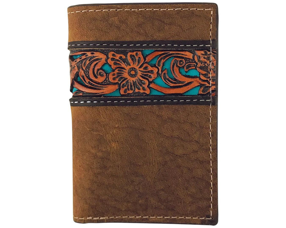 Roper Tri-Fold Tooled Leather Wallet - Tan – Greg Grant Saddlery