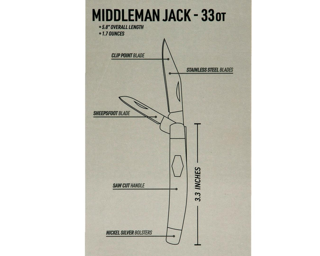  folding knife with a High Carbon Stainless Steel clip point blade and a 4.1cm pen blade with nail pull opening.