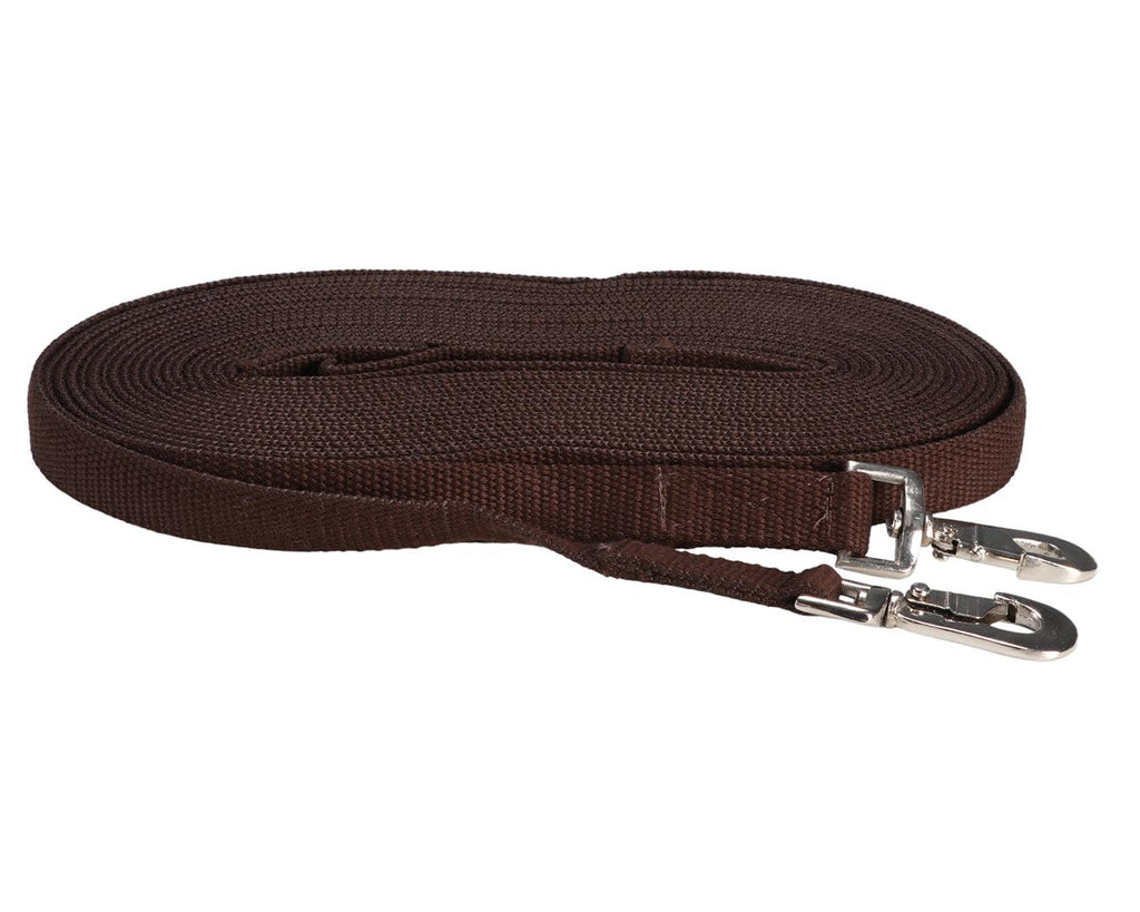 Polyester Web Driving Reins - Brown