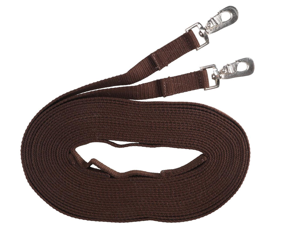 Polyester Web Driving Reins - Brown